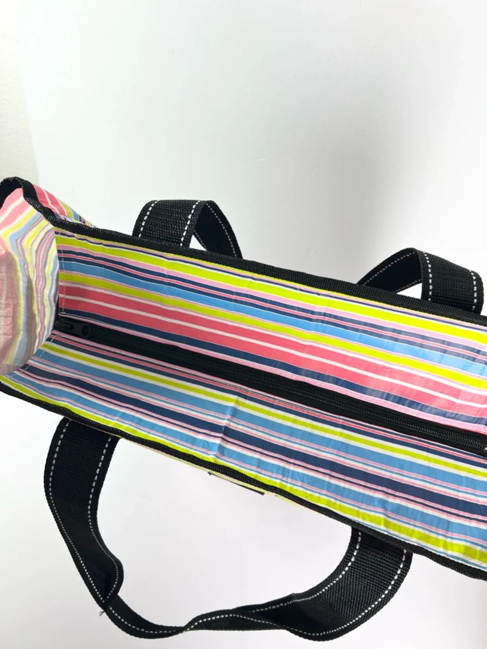 Scout Tote Bag‎ striped zipper closure Wipe Clean material beachbag Shopping